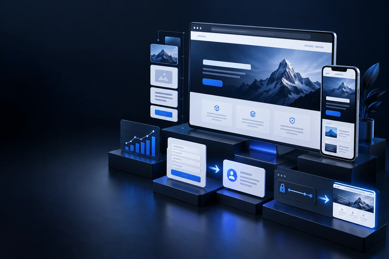 Kurumsal Web Sitesi hizmet sürecinin görsel anlatımı